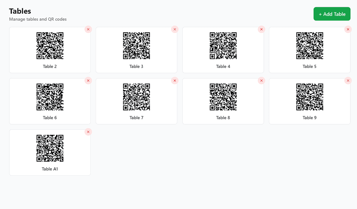Smart Table QR Setup